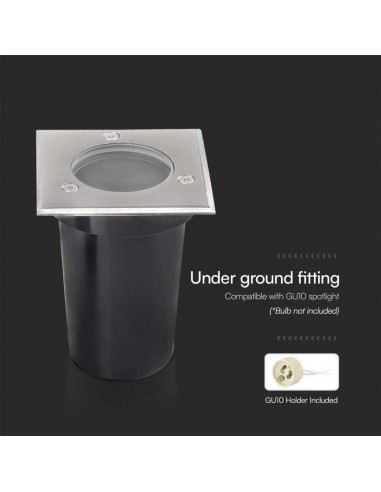 10375-Portafaretto LED Segnapasso a Cilindro Max  Quadrato Colore Nero -7