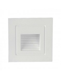 10377-Faretto LED Segnapasso Quadrato Montaggio a Incasso  Colore Bianco  -1