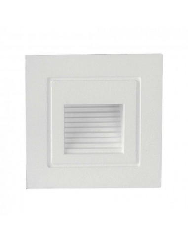 10377-Faretto LED Segnapasso Quadrato Montaggio a Incasso  Colore Bianco  -1