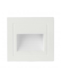 10377-Faretto LED Segnapasso Quadrato Montaggio a Incasso  Colore Bianco  -1 2