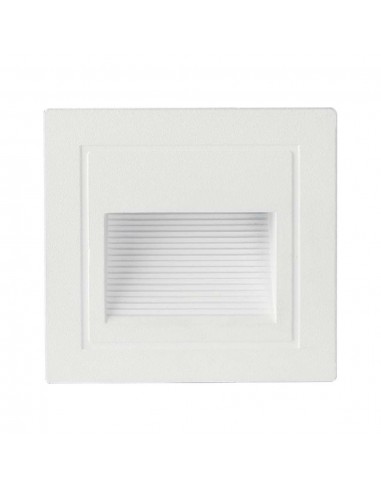 10377-Faretto LED Segnapasso Quadrato Montaggio a Incasso  Colore Bianco  -2