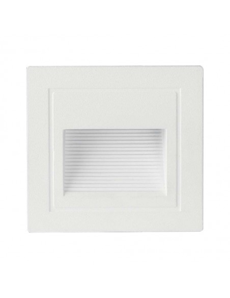 10377-Faretto LED Segnapasso Quadrato Montaggio a Incasso  Colore Bianco  -2