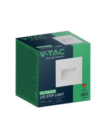 10377-Faretto LED Segnapasso Quadrato Montaggio a Incasso  Colore Bianco  -3