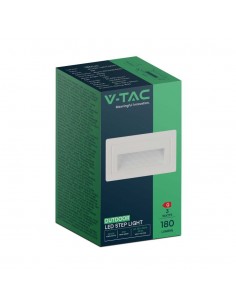 10378-Faretto LED Segnapasso Rettangolare Montaggio a Incasso  Colore Bianco  IP-1 2