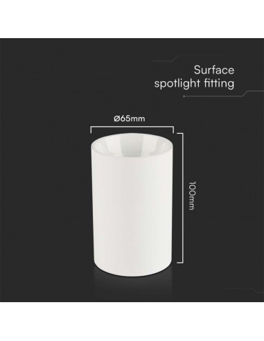 10379-Portafaretto LED Montaggio a Plafone Rotondo GU Corpo Bianco Riflettore Bianco-3