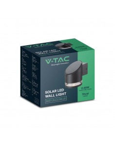 10384-Lampada LED da Giardino Cilindrica con Pannello solare  Corpo Nero xxmm  IP-1 2