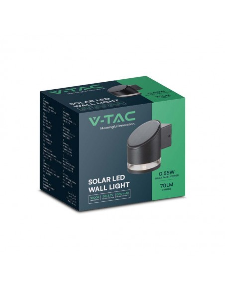 10384-Lampada LED da Giardino Cilindrica con Pannello solare  Corpo Nero xxmm  IP-2