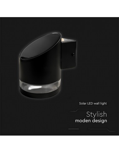 10384-Lampada LED da Giardino Cilindrica con Pannello solare  Corpo Nero xxmm  IP-6