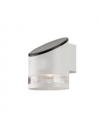 10395-Lampada LED da Giardino Cilindrica con Pannello Solare  Corpo Bianco xxmm  IP-1