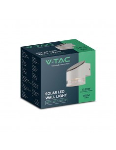 10395-Lampada LED da Giardino Cilindrica con Pannello Solare  Corpo Bianco xxmm  IP-1 2