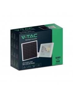 10406-Faro LED con Telecomando e Pannello Solare  Batteria sostituibile Cavo da m Colore Bianco  -1 2