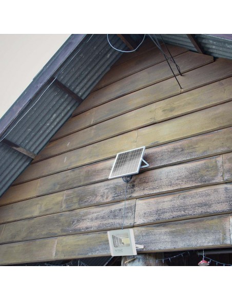 10415-Faro LED con Telecomando e Pannello Solare  Batteria LiFePO Colore Bianco  -5