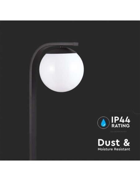 10421-Lampione LED da Giardino con Portalampada a Lanterna E Colore Nero Opaco h cm IP-7