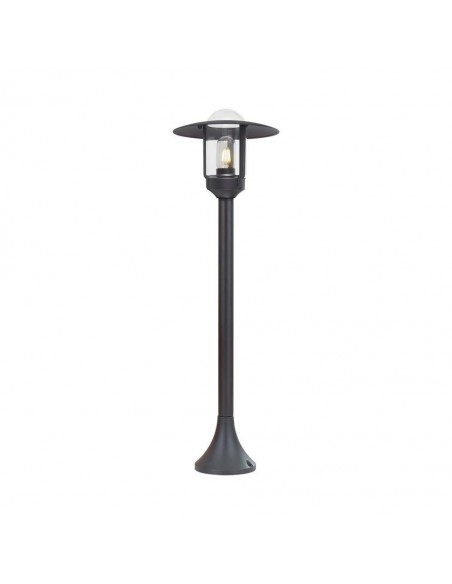10423-Lampione LED da Giardino con Portalampada a Lanterna E Colore Nero Opaco h cm IP-1