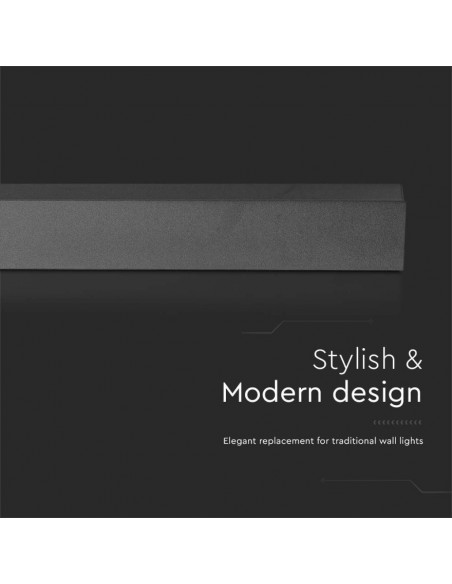 10435-Lampada LED da Muro Rettangolare   Colore Antracite  -7