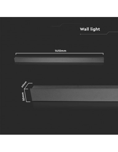 10436-Lampada LED da Muro Rettangolare   Colore Nero  -2