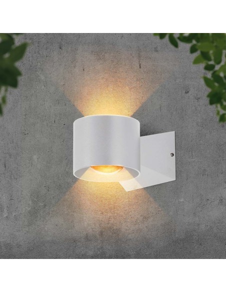 10443-Applique LED da Muro  Doppio Fascio Luminoso Corpo Bianco  -5