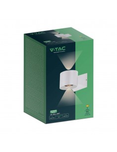 10444-Applique LED da Muro  Doppio Fascio Luminoso Corpo Bianco  -1 2