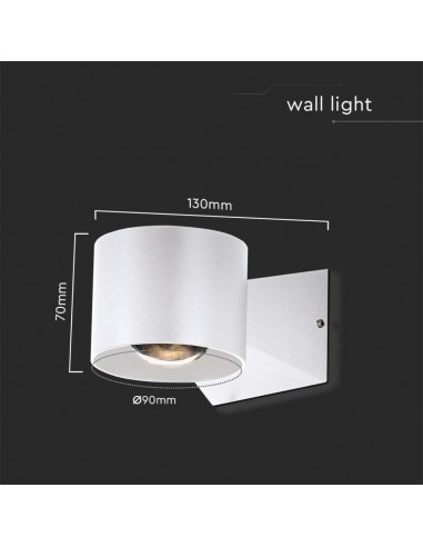 10444-Applique LED da Muro  Doppio Fascio Luminoso Corpo Bianco  -3