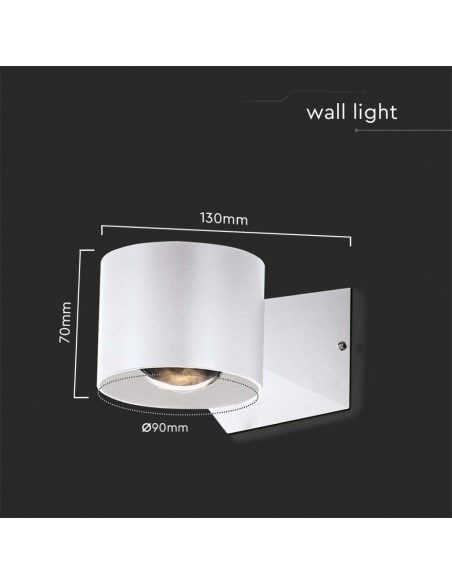 10444-Applique LED da Muro  Doppio Fascio Luminoso Corpo Bianco  -3