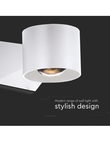 10444-Applique LED da Muro  Doppio Fascio Luminoso Corpo Bianco  -6