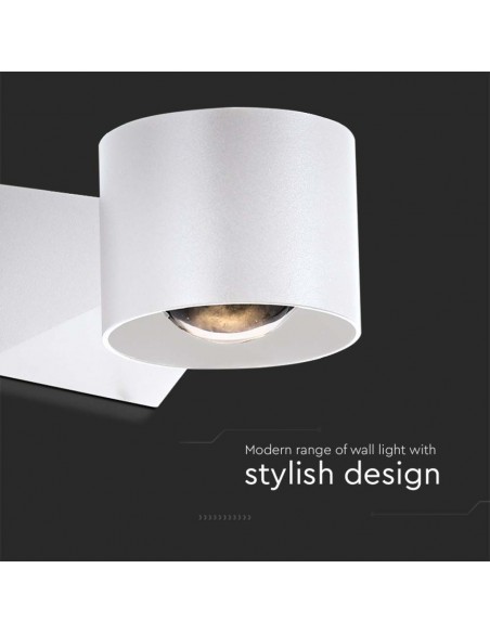 10444-Applique LED da Muro  Doppio Fascio Luminoso Corpo Bianco  -6