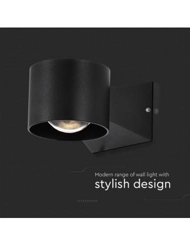 10446-Applique LED da Muro  Doppio Fascio Luminoso Corpo Nero  -7