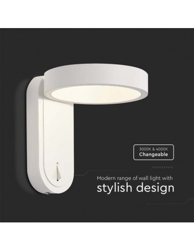 10447-Lampada LED da Muro  Doppio Fascio LM/W Colore Bianco con Testa Ruotabile  -6