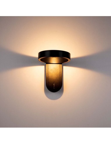 10448-Lampada LED da Muro  Doppio Fascio LM/W Colore Nero con Testa Ruotabile  -4