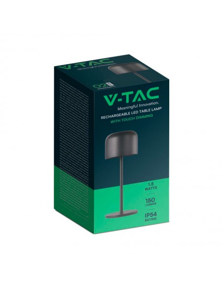 10450-Lampada LED da Tavolo  con Batteria mAh Ricaricabile USB C Colore Nero in Metallo Touch Dimmerabile Bianco caldo  Bianco f