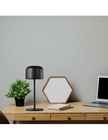 10450-Lampada LED da Tavolo  con Batteria mAh Ricaricabile USB C Colore Nero in Metallo Touch Dimmerabile Bianco caldo  Bianco f