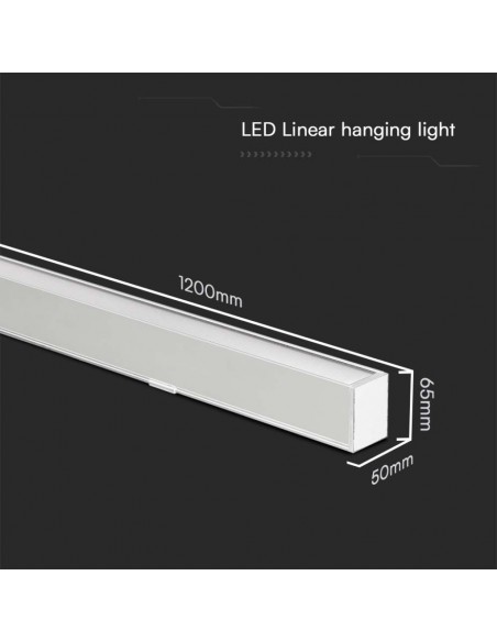 10469-Plafoniera LED Chip Samsung a Sospensione  Lineare Colore Bianco cm in-2