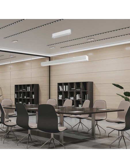 10469-Plafoniera LED Chip Samsung a Sospensione  Lineare Colore Bianco cm in-3