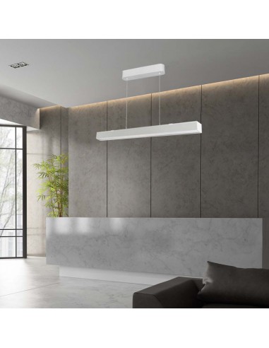 10469-Plafoniera LED Chip Samsung a Sospensione  Lineare Colore Bianco cm in-4