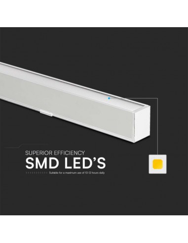 10469-Plafoniera LED Chip Samsung a Sospensione  Lineare Colore Bianco cm in-6