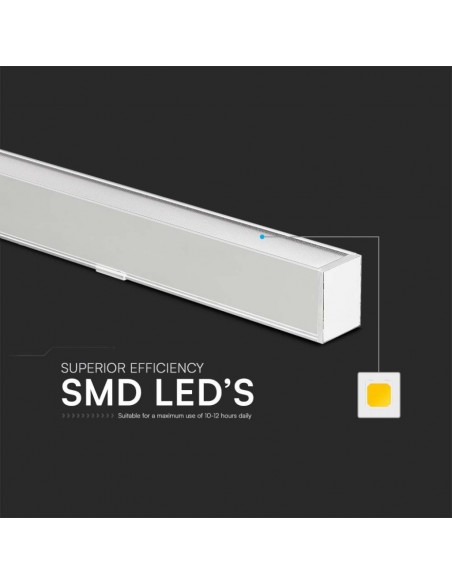 10469-Plafoniera LED Chip Samsung a Sospensione  Lineare Colore Bianco cm in-6