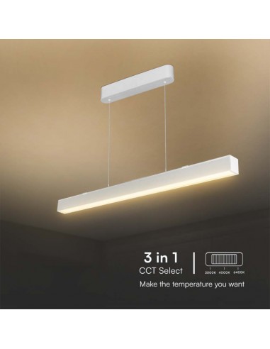 10469-Plafoniera LED Chip Samsung a Sospensione  Lineare Colore Bianco cm in-7