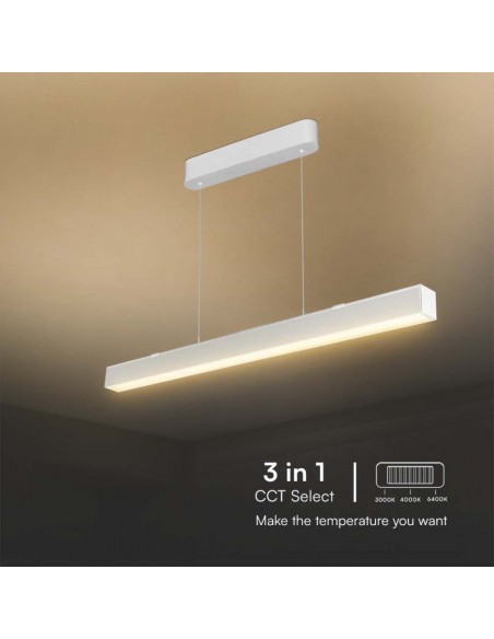 10469-Plafoniera LED Chip Samsung a Sospensione  Lineare Colore Bianco cm in-7