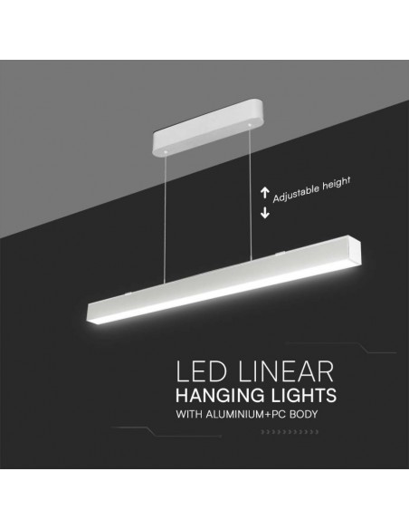 Plafoniera LED Chip Samsung a Sospensione 40W Lineare Bianco 120cm 3in1