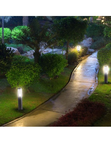 10471-Piantana LED da Giardino cm con Portalampada E Vetro Fumé Colore Nero IP-3