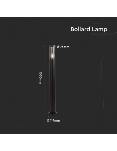 10472-Piantana LED da Giardino con Portalampada E in Acciaio Inossidabile h cm Colore Neo IP-2