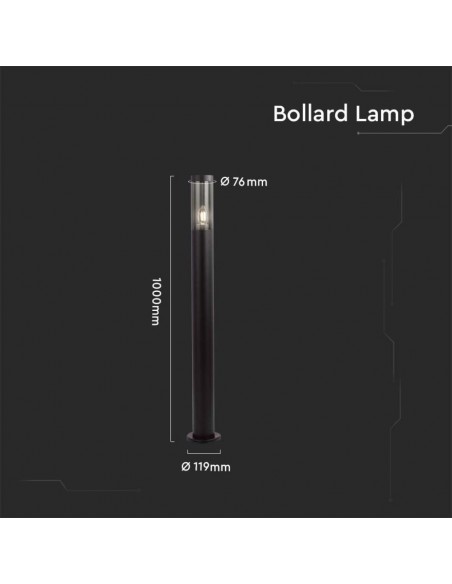 10472-Piantana LED da Giardino con Portalampada E in Acciaio Inossidabile h cm Colore Neo IP-2