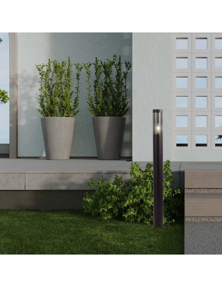 10472-Piantana LED da Giardino con Portalampada E in Acciaio Inossidabile h cm Colore Neo IP-4