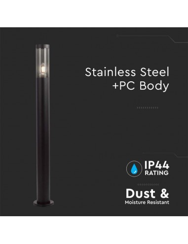 10472-Piantana LED da Giardino con Portalampada E in Acciaio Inossidabile h cm Colore Neo IP-5