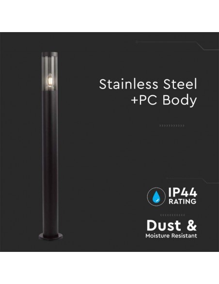 10472-Piantana LED da Giardino con Portalampada E in Acciaio Inossidabile h cm Colore Neo IP-5