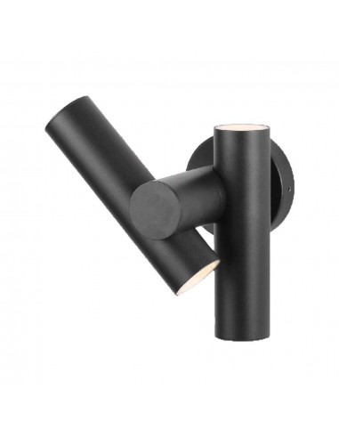 10473-xFaretti LED Da Muro  con Doppio Fascio Luminoso Regolabile a  Colore Nero  IP-1