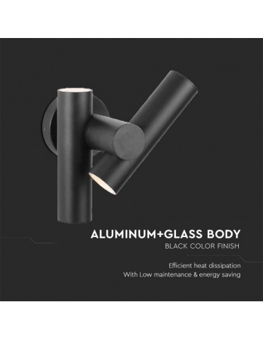 2*Faretti LED Da Muro 6W con Doppio...