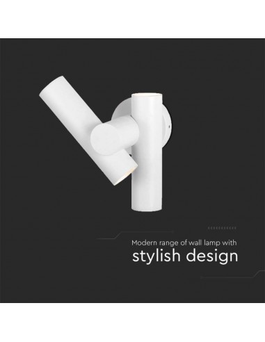 10474-xFaretti LED Da Muro  con Doppio Fascio Luminoso Regolabile a  Colore Bianco  IP-6