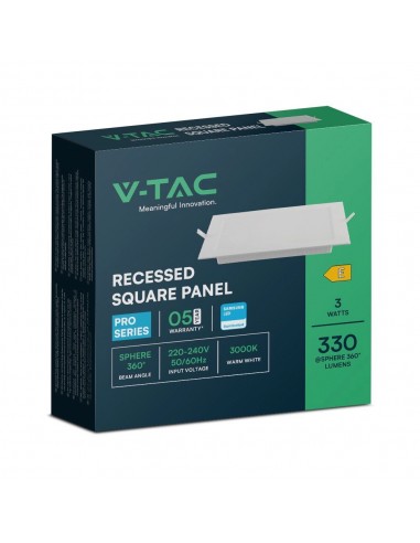 104781-Mini Pannello LED Chip Samsung  Quadrato da Incasso Compatibile con Foro -mm Colore Bianco -2