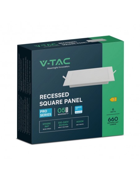 104811-Mini Pannello LED Chip Samsung  Quadrato da Incasso Compatibile con Foro -mm Colore Bianco -2